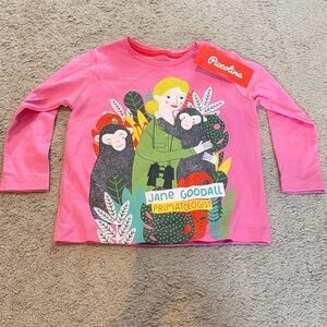 Pink Jane Goodall Kids Shirt Piccolina NWT 3T